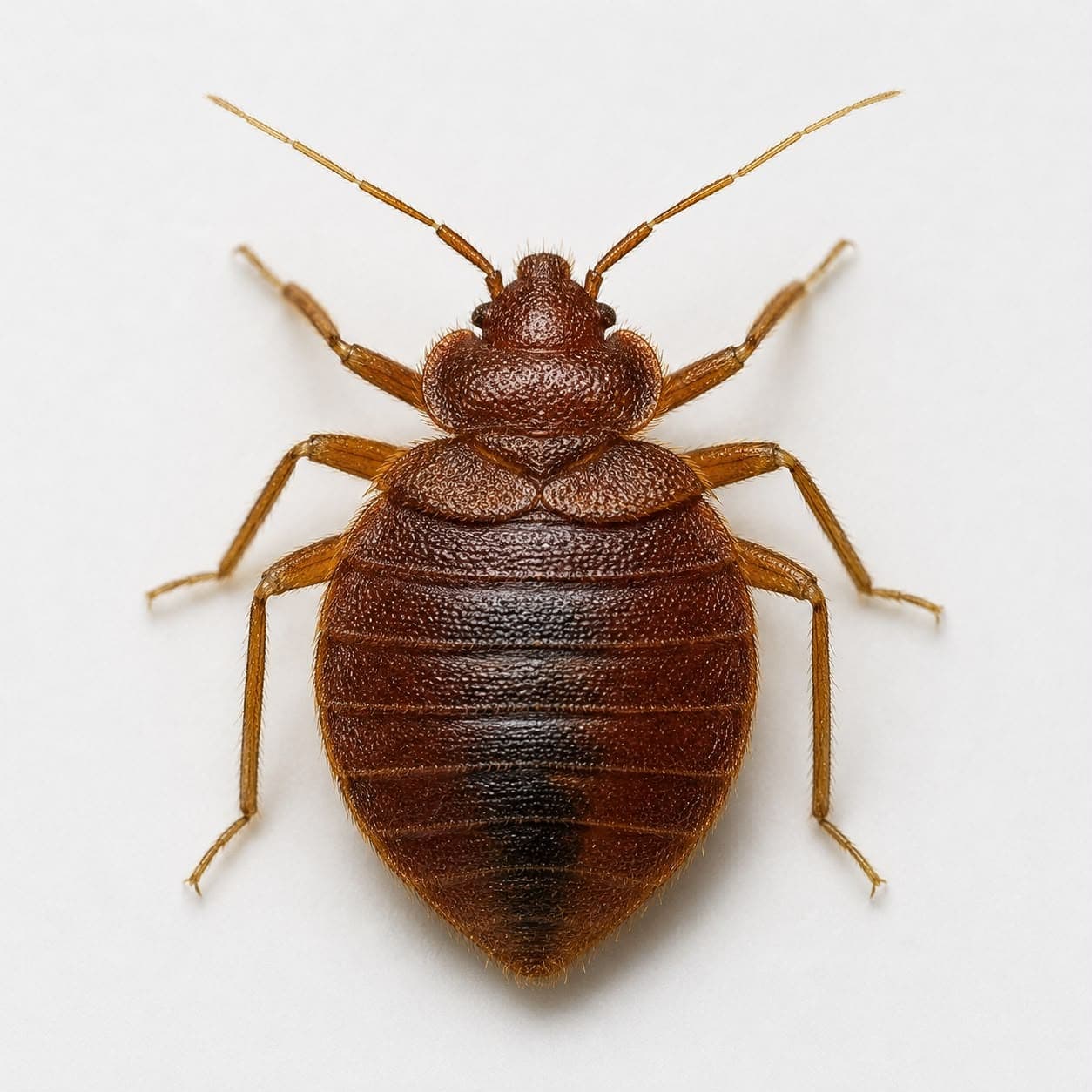 Punaise de lit (Cimex lectularius) en gros plan, image de détermination du lexique des nuisibles